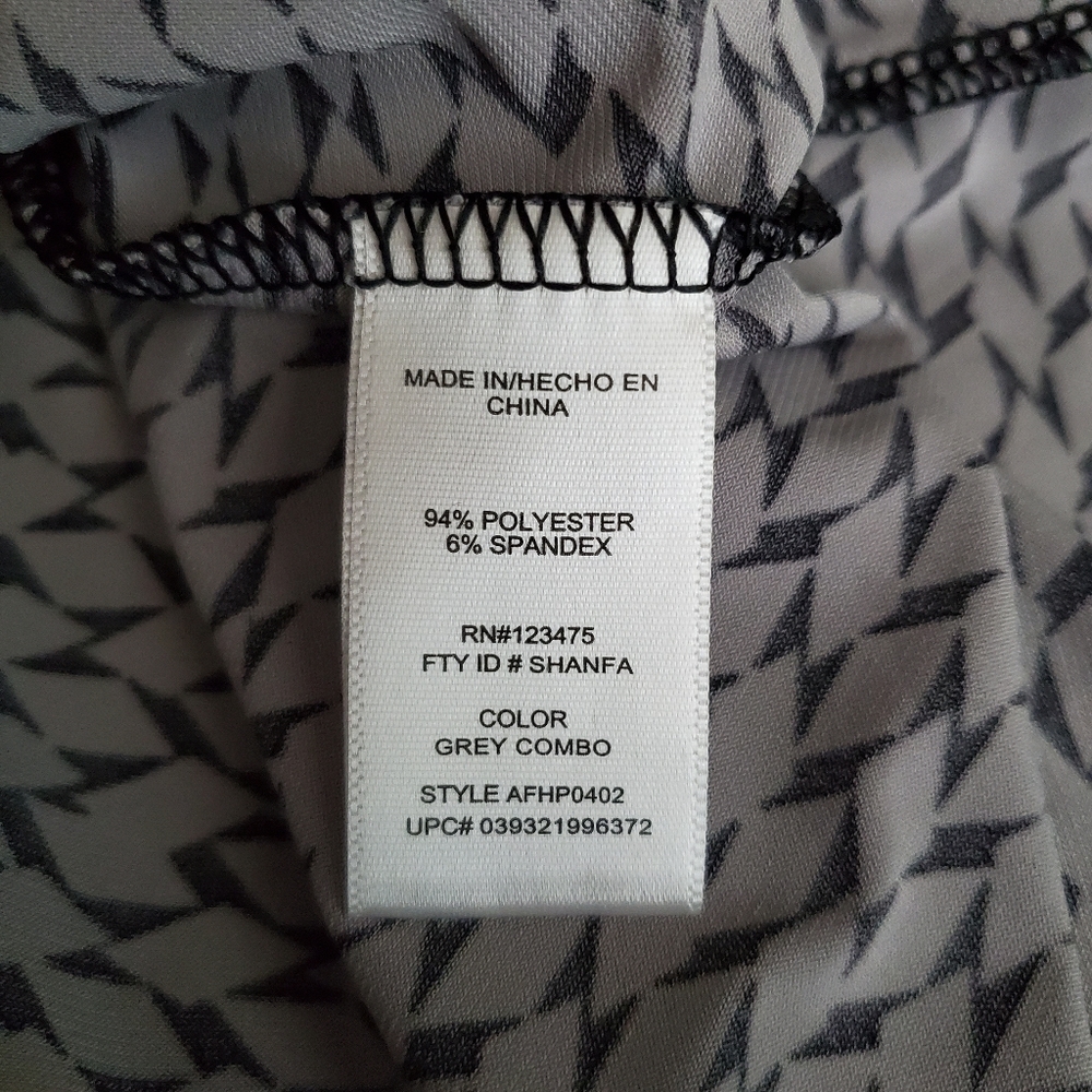 Adrienne Vittadini Gray & Black Geometric Design Sleevless Dress Size S - Picture 6 of 9